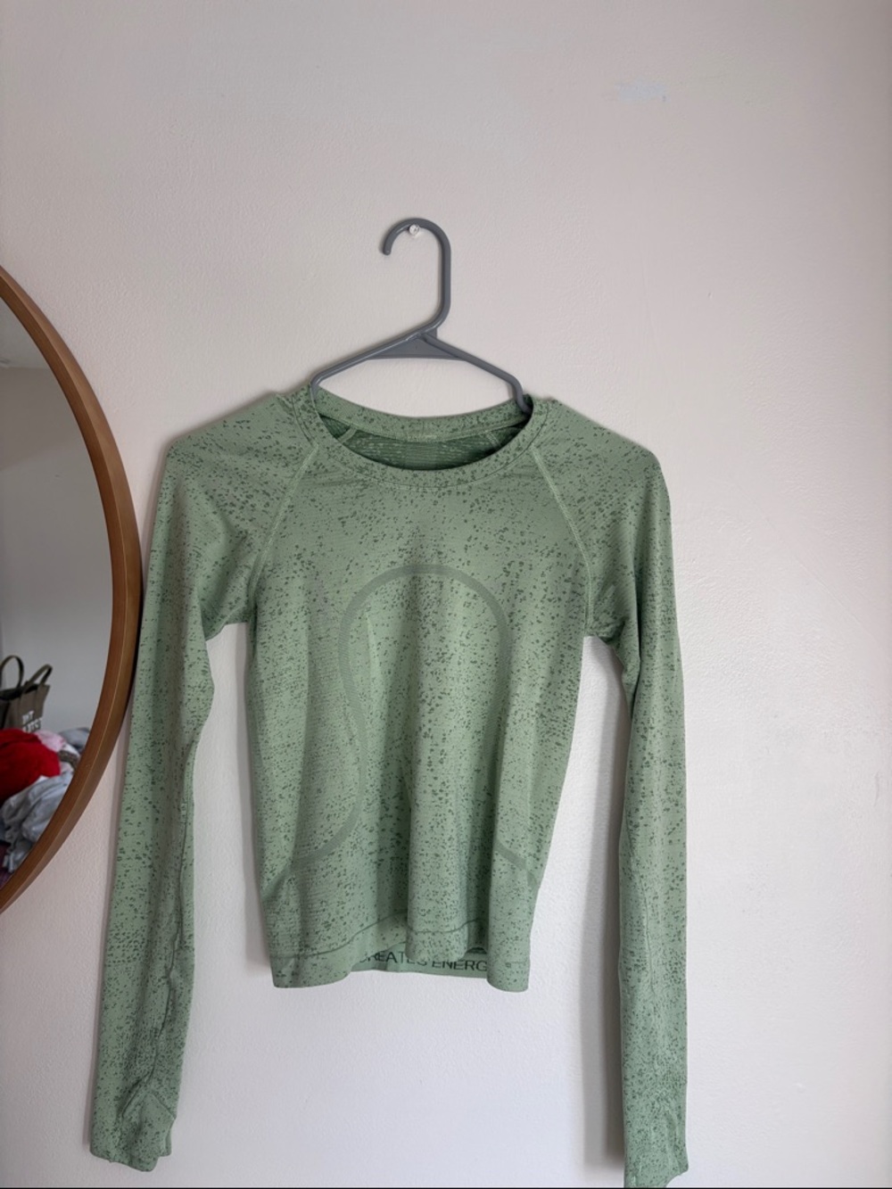 Lululemon Long Sleeve Athletic Top in Sage Green